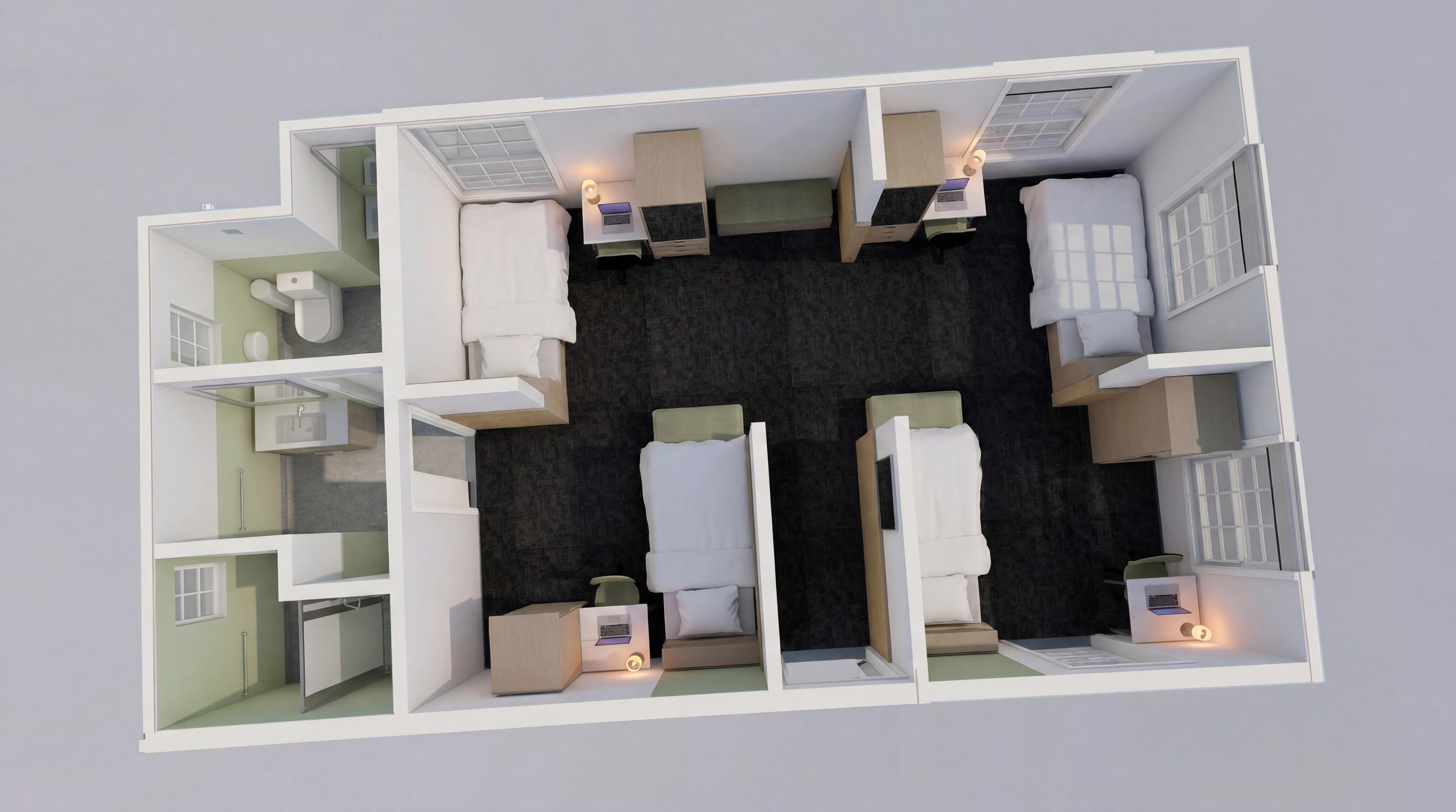 Rangi Ruru Moerangi House Fitout Ground Floor Plan View Final